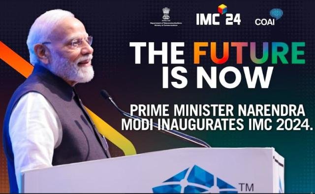 India PM Narendra Modi at India Mobile Congress 2024