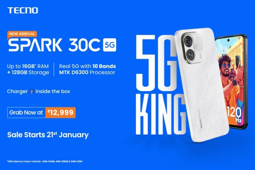 Tecno Spark 30C 5G smartphone