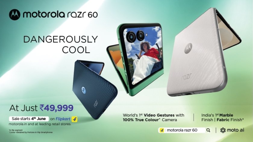 Motorola Razr 60 AI smartphone in India