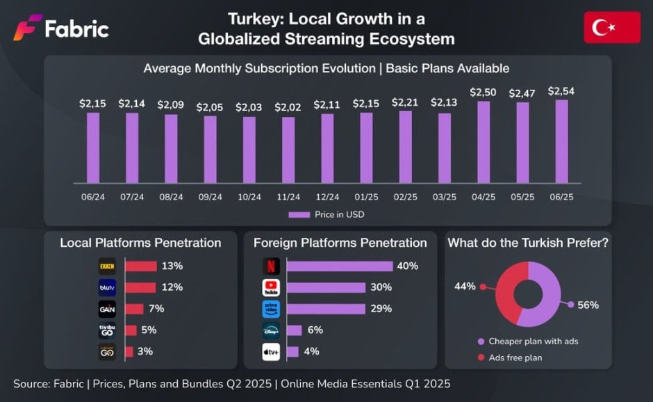 Turkey streaming market size