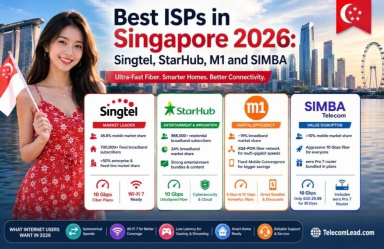 Best ISPs in Singapore 2026: Singtel, StarHub, M1 and SIMBA Battle for ...