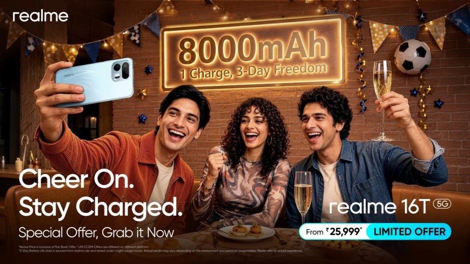 realme 16T 5G smartphone price 2026