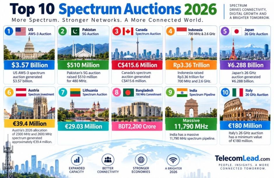 Top spectrum auctions in 2026
